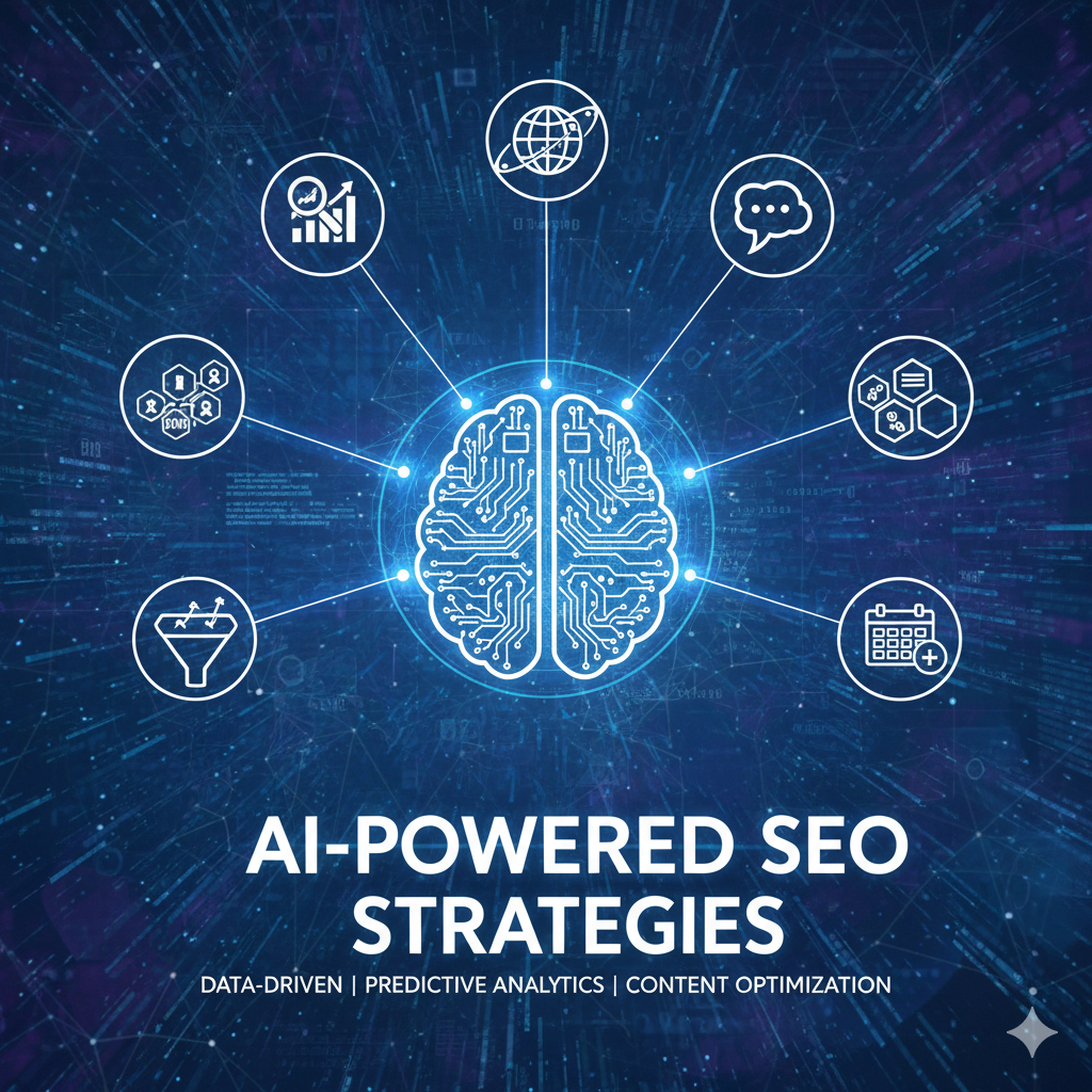 KI gestützte SEO; Ein KI-generiertes Bild. Tool: Google Gemini