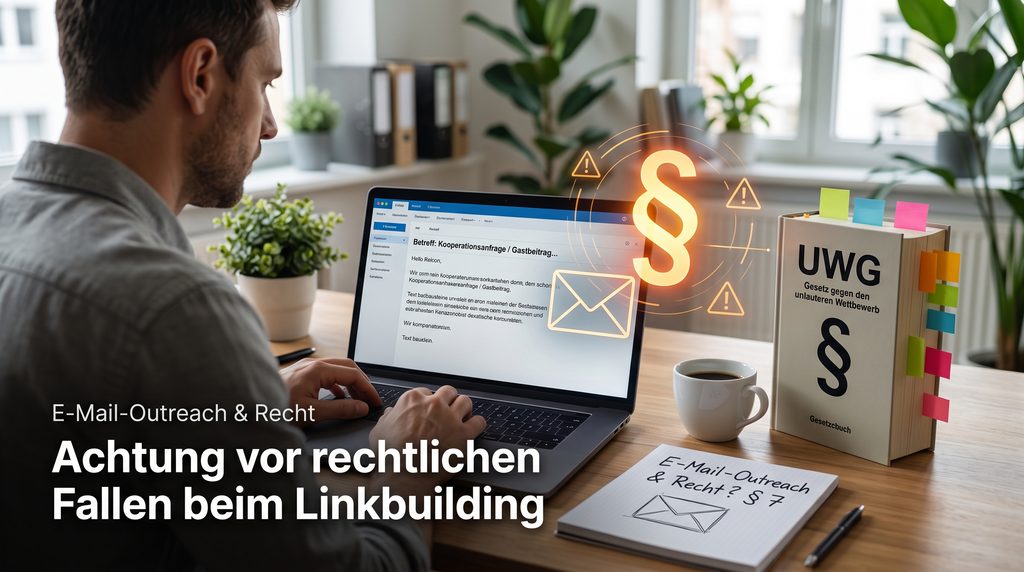 Linkbuilding per E-Mail, KI-generiertes Bild mit Gemini